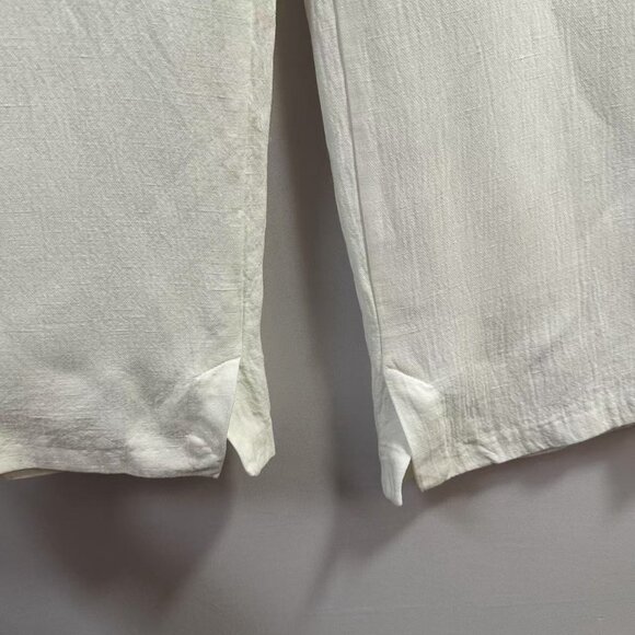 ZARA Women's White High-Waisted Straight-Leg Pants - Picture 5 of 16